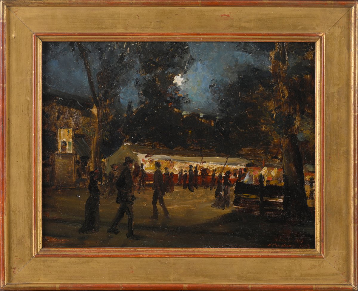 Nils Forsberg (riseberga, Sweden, 1842 - Helsingborg, 1934) Kermesse à Versailles, 1882-photo-2