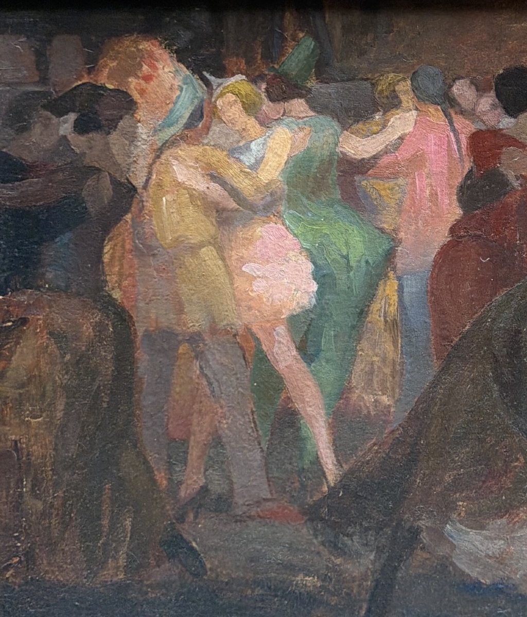 20th-century French School - The Roaring Twenties, At The Cabaret, Dance Party, 1924-photo-3