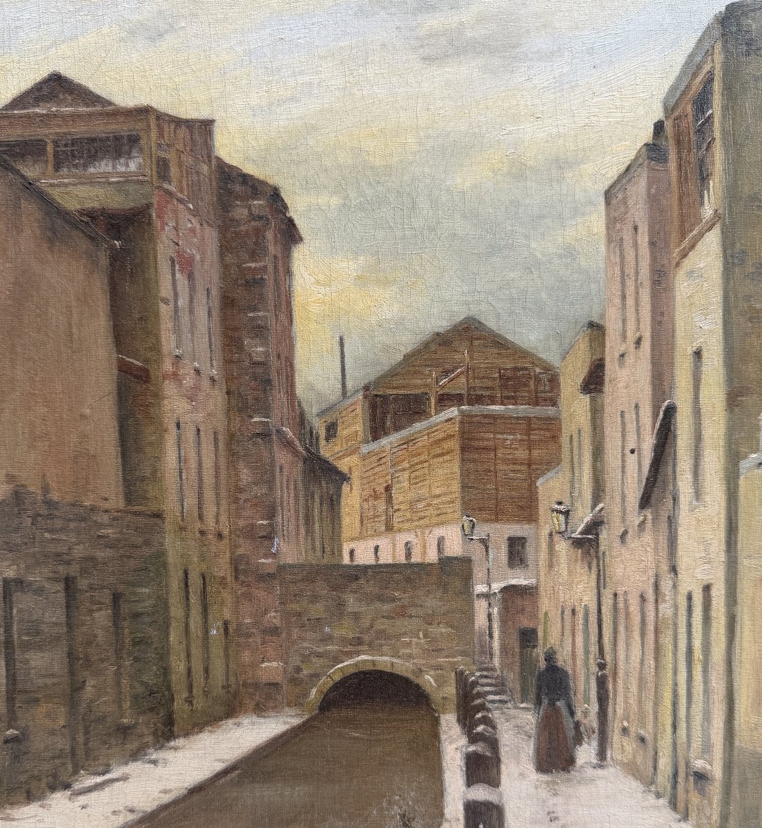 L. Barthelemy (XIX-XX) - Tableau Paris disparu - La Bièvre, circa 1890-photo-2