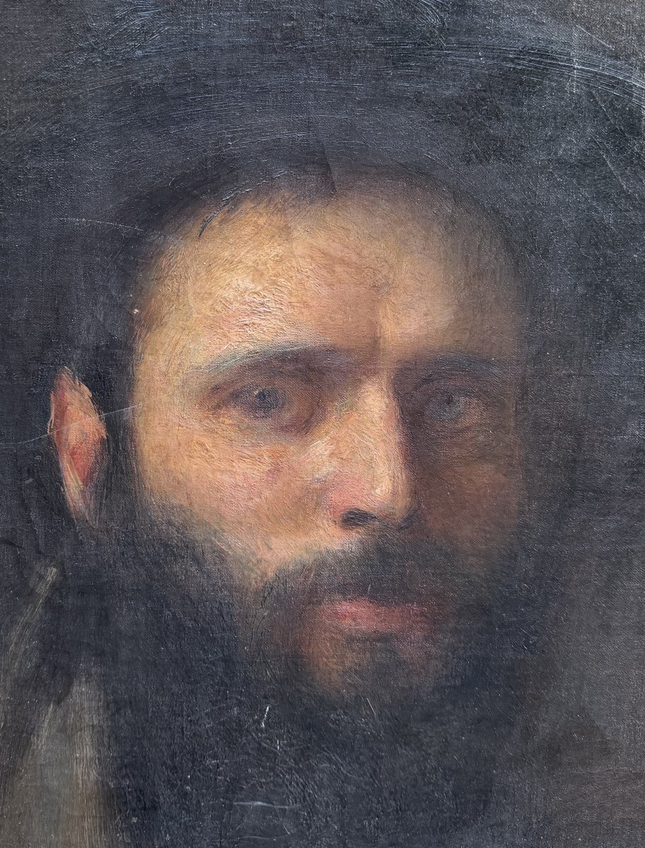 Emilio Rizzi (1881–1952) — Painting: Portrait Of A Man, 1908-photo-4