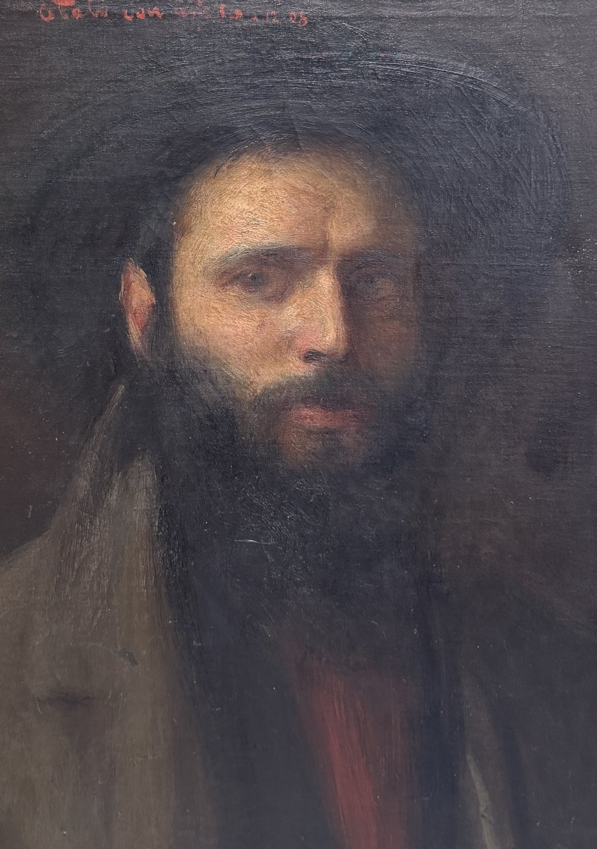 Emilio Rizzi (1881–1952) — Painting: Portrait Of A Man, 1908-photo-2