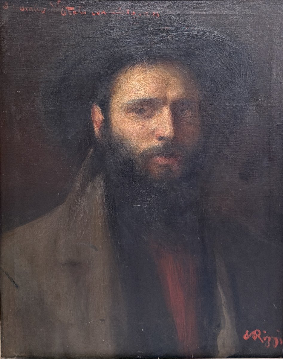 Emilio Rizzi (1881–1952) — Painting: Portrait Of A Man, 1908