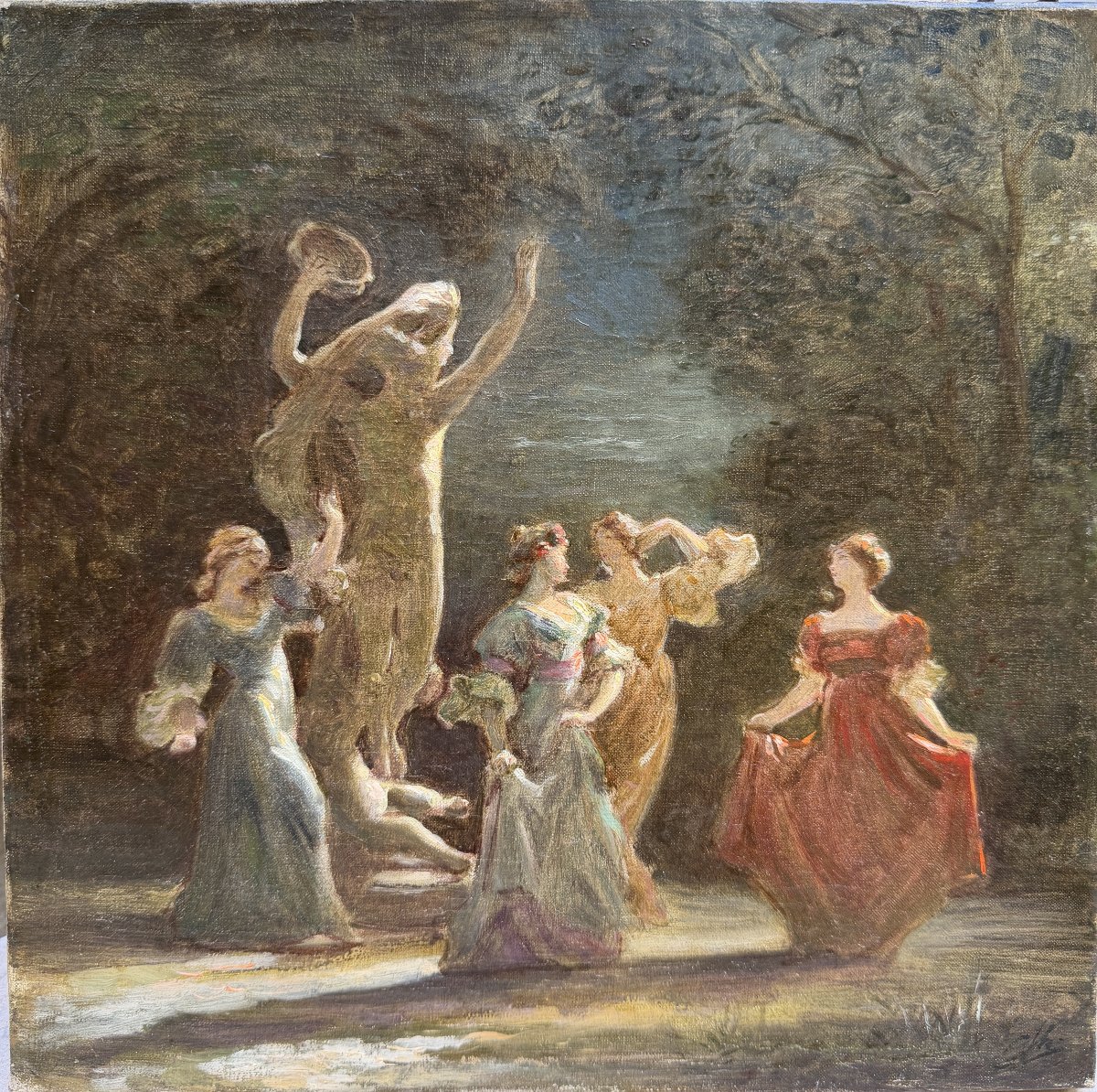 Jules Cheret (1836–1932) — Painting *the Spirit Of Dance*, A Tribute To Carpeaux 