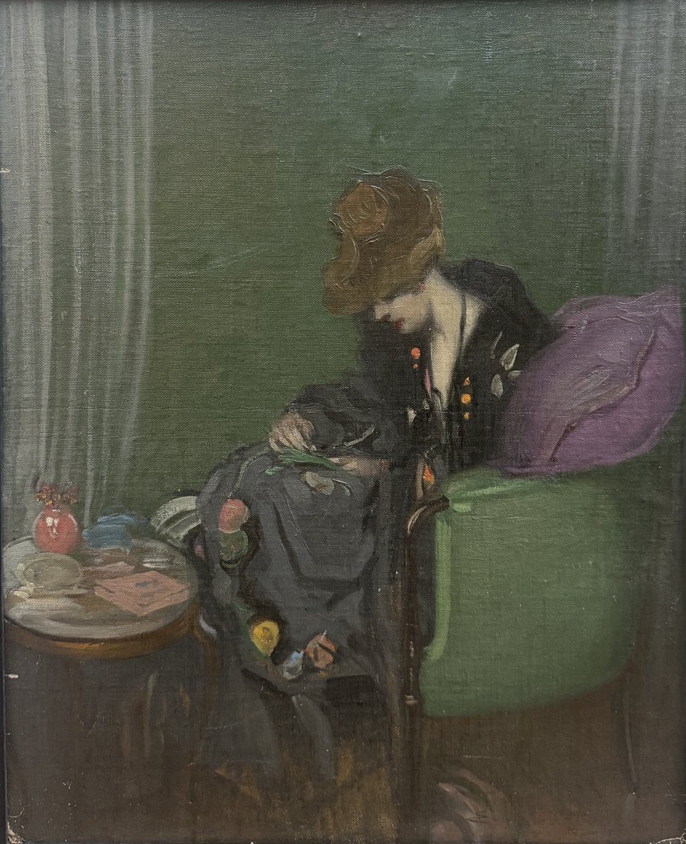 Ernest Tower Rosen (1877–1926) - artiste américain - L'heure douce, circa 1910 tableau-photo-2