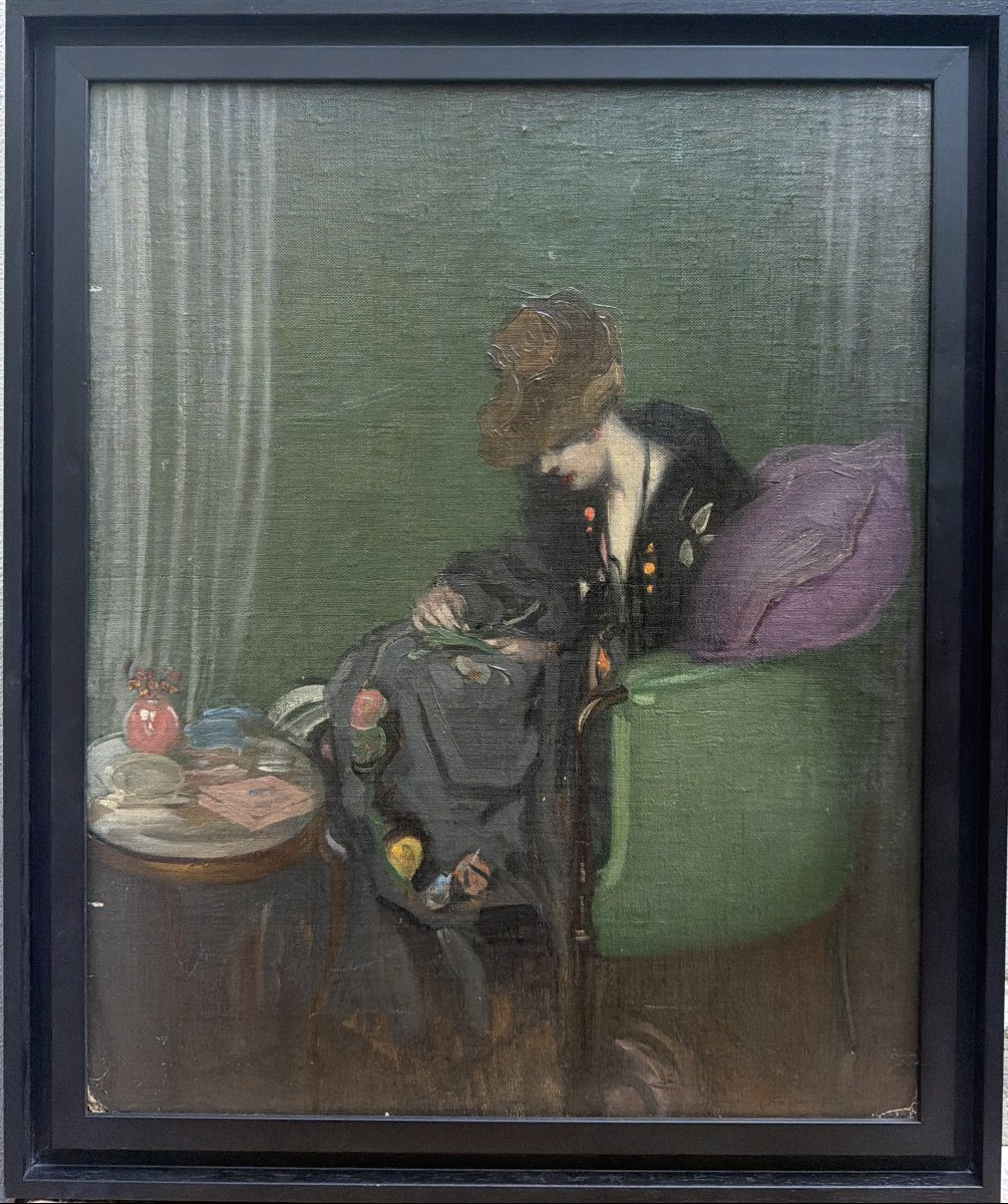 Ernest Tower Rosen (1877–1926) - artiste américain - L'heure douce, circa 1910 tableau