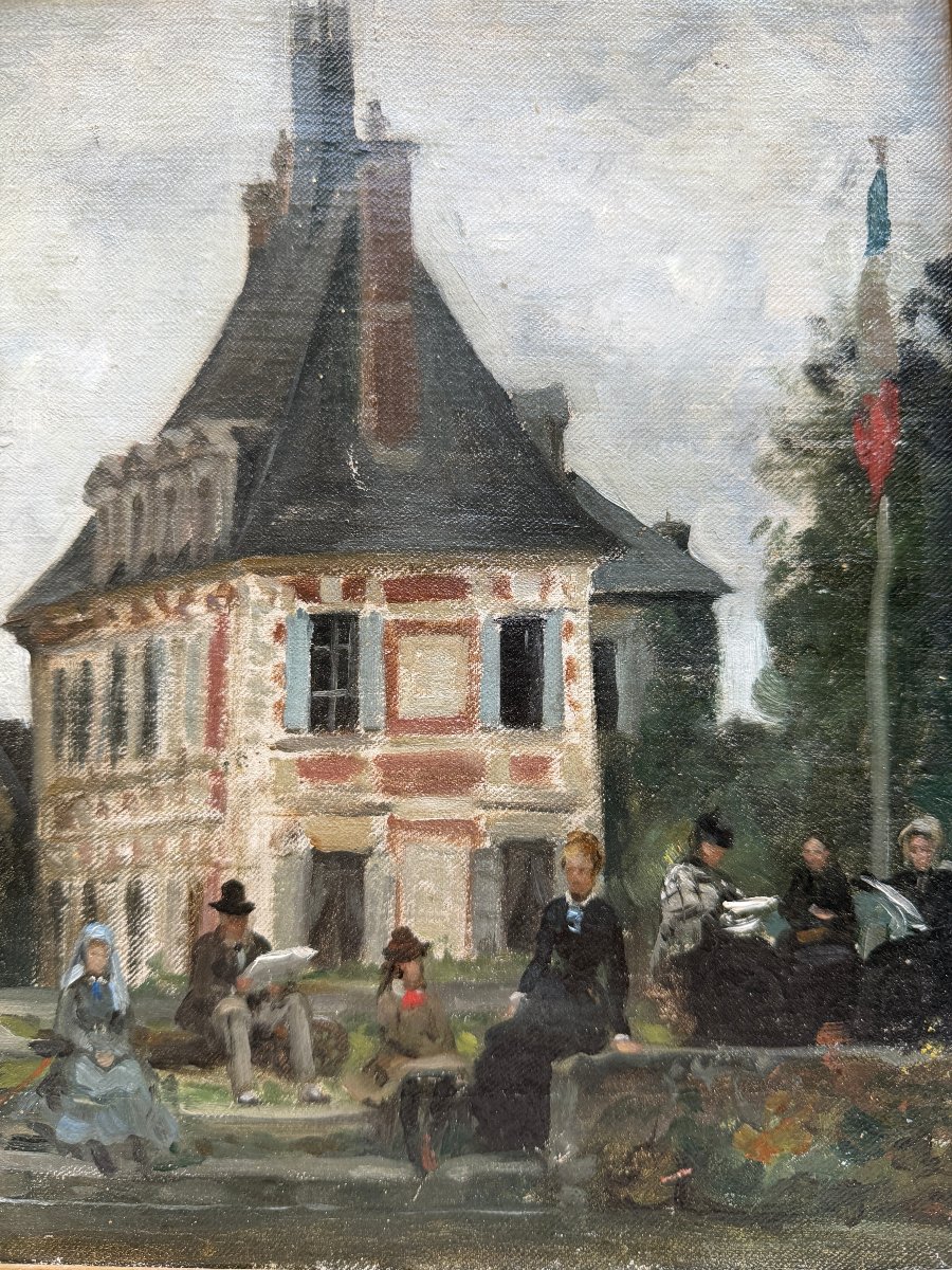 Jules -Arsène Garnier (1847-1889) - Normandie, Sur les quais d'Anneville, 1877-photo-1