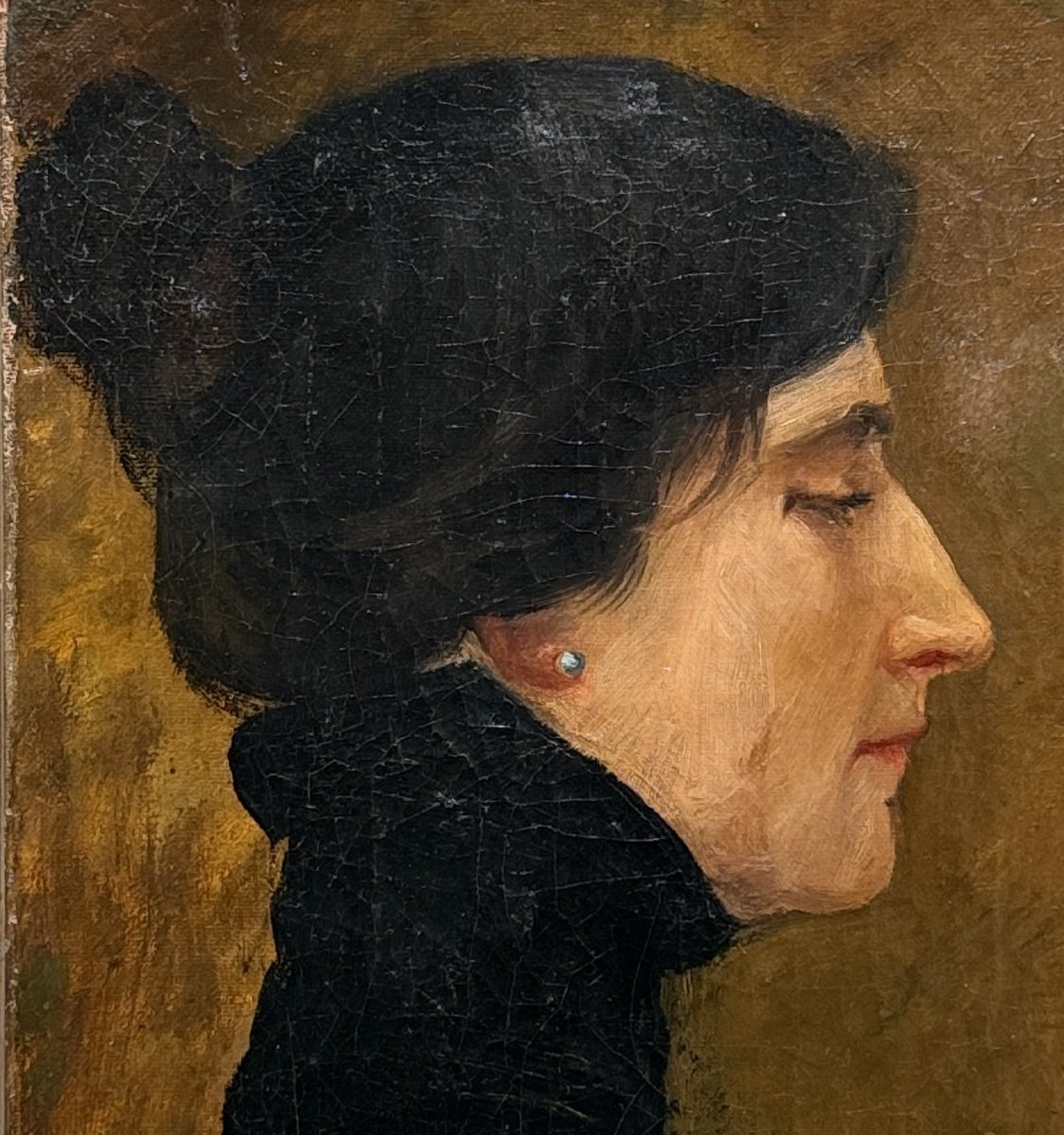 Georges Bottini (1874-1907) - Portrait de madame Gaucher, circa 1895-photo-2