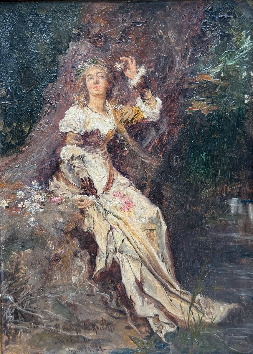 Emilio Poy Dalmau (1876-1933) - tableau Ophélie, Madrid 1901