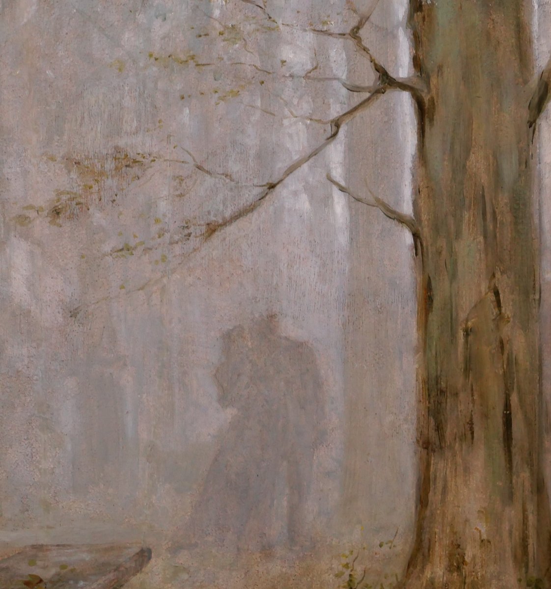 Horace De Callias (1847–1924) — Painting: *couple In The Mist, Autumn Scene*, Circa 1890-photo-3
