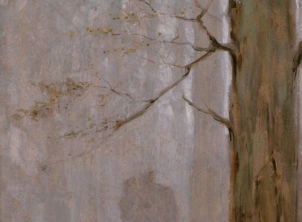 Horace De Callias (1847–1924) — Painting: *couple In The Mist, Autumn Scene*, Circa 1890-photo-1