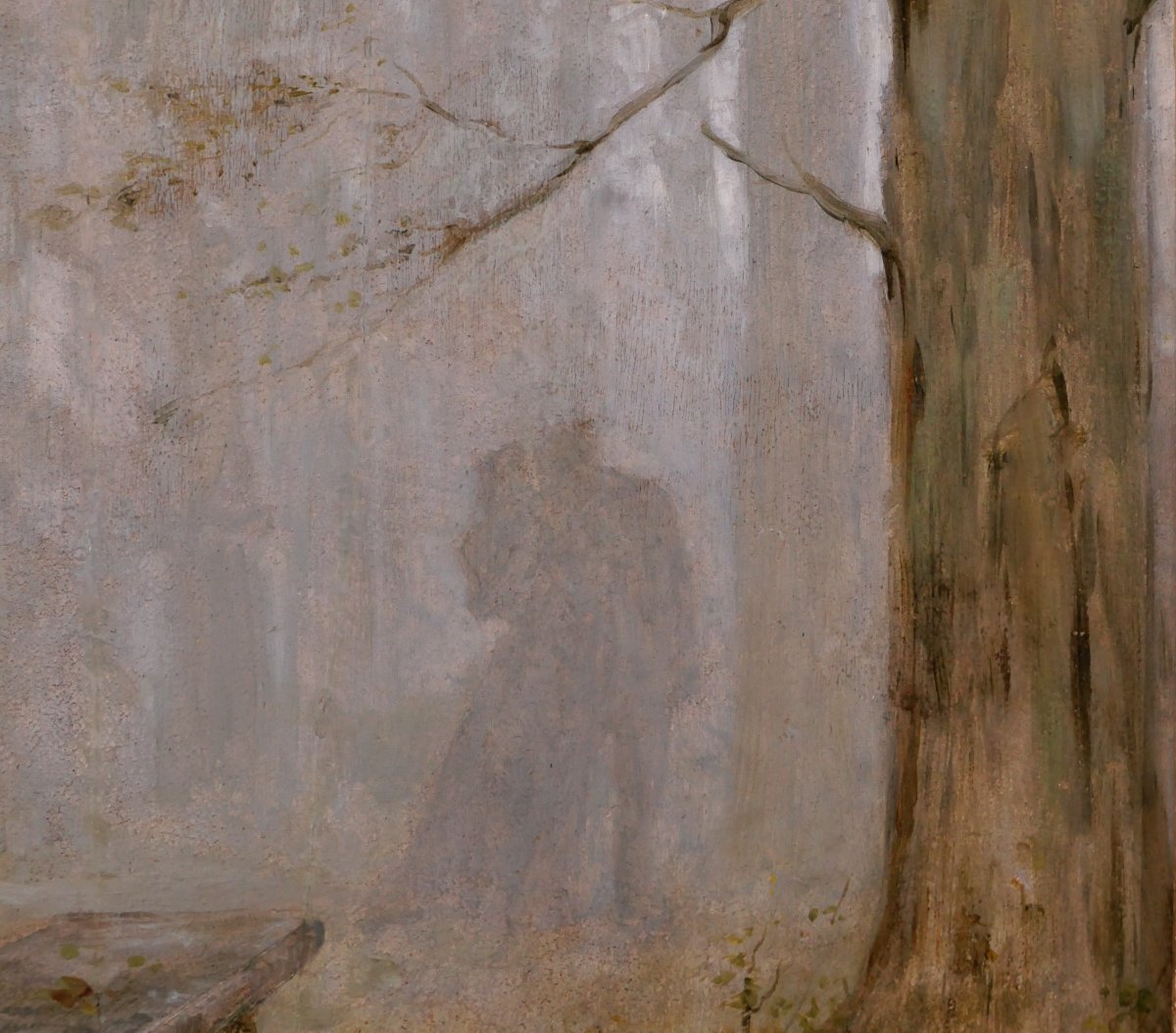 Horace De Callias (1847–1924) — Painting: *couple In The Mist, Autumn Scene*, Circa 1890-photo-2