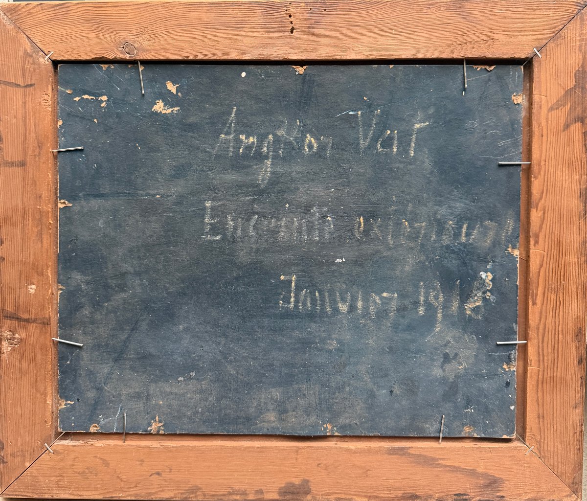 André Delacroix (1878-1934) - Angkor Vat - Cambodge voyage tableau, 1916-photo-1