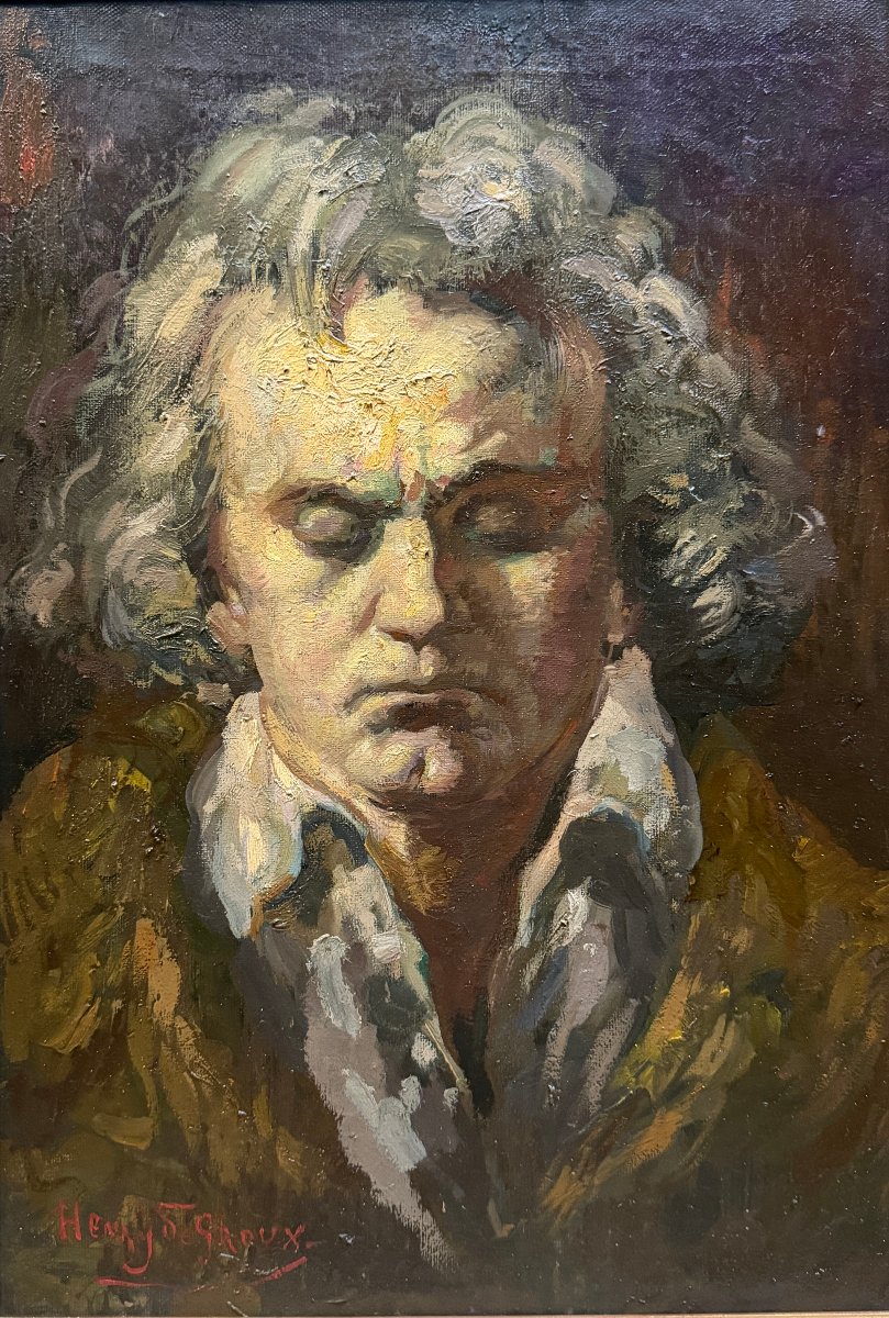 Henri Jules Charles DE GROUX (1866-1930) - Portrait de Beethoven