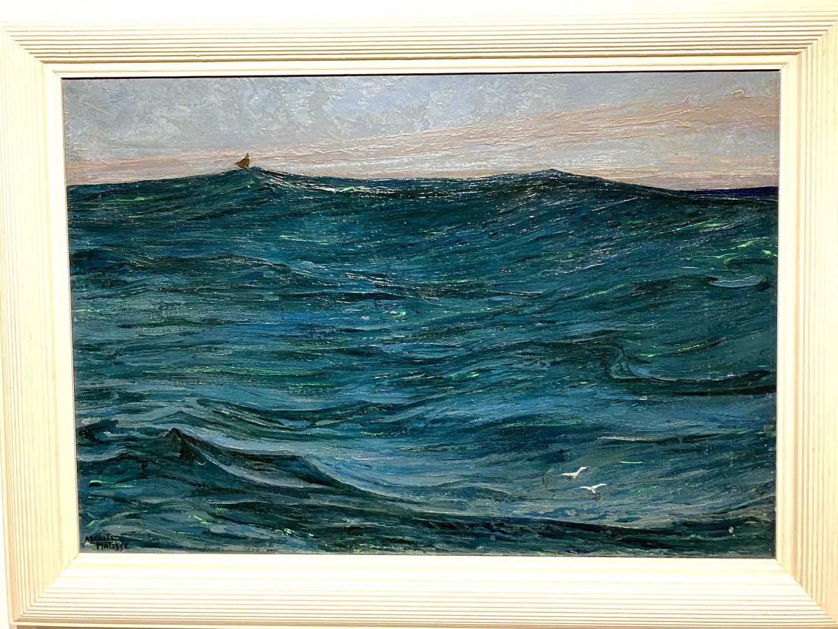 Auguste Matisse (1866-1931) Bréhat - Vagues, Circa 1920