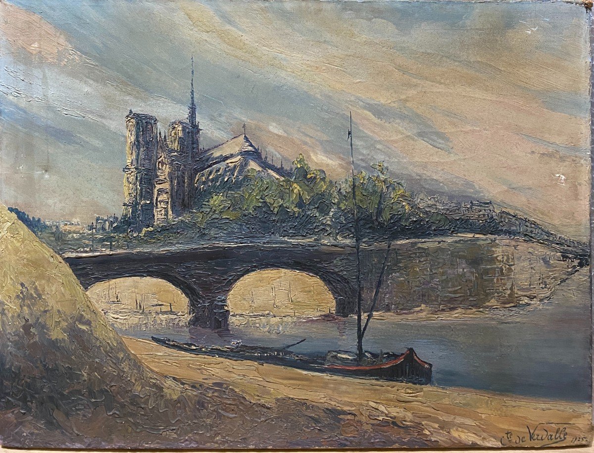 Ecole Française 1925 - Comte De Verdalle - Notre Dame De Paris 