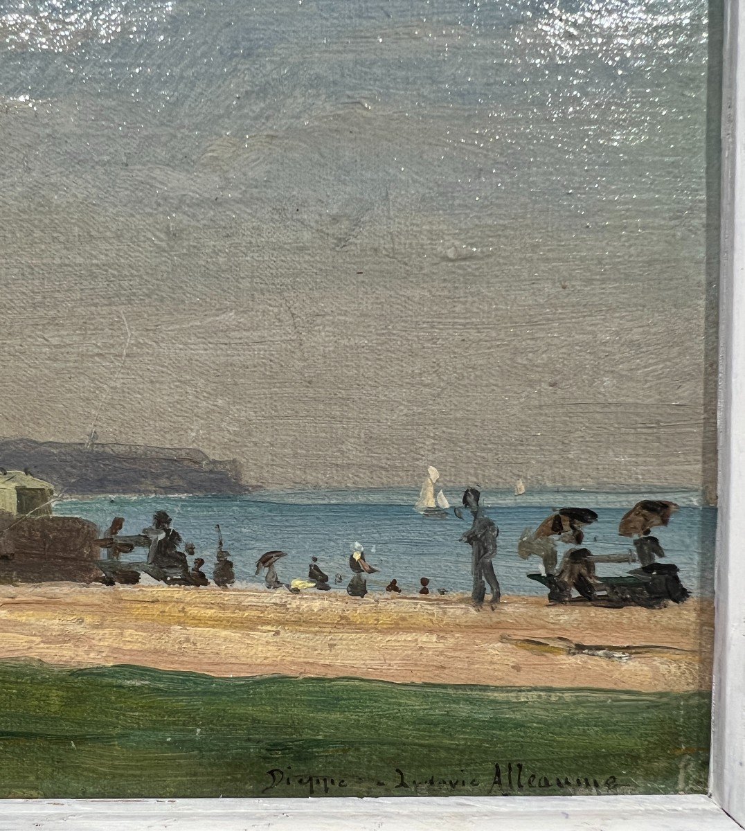 Ludovic Alleaume (1859-1941) - La Plage De Dieppe, Circa 1890-photo-3