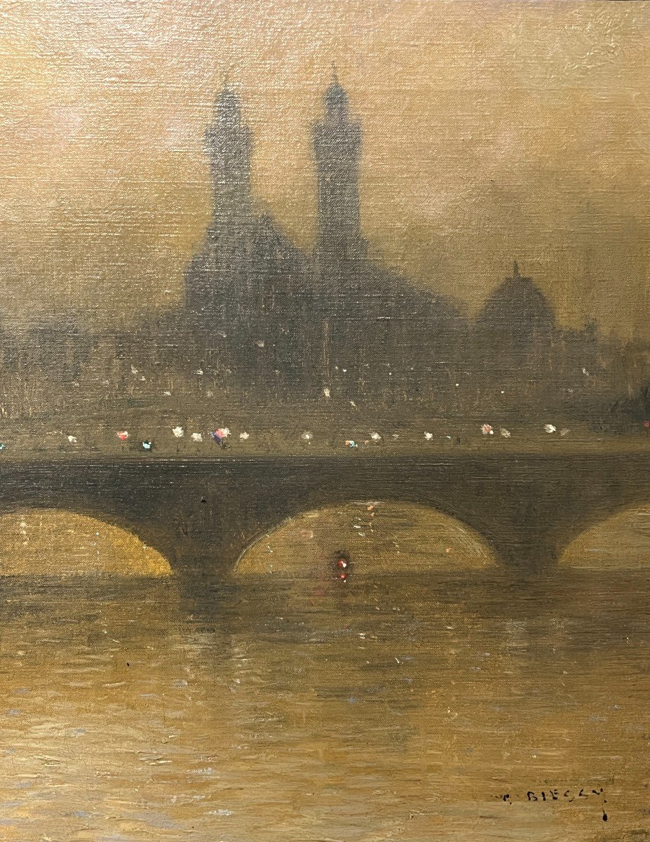 Gabriel Biessy (1854-1935) - Le Palais Du Trocadéro, Circa 1900-photo-2