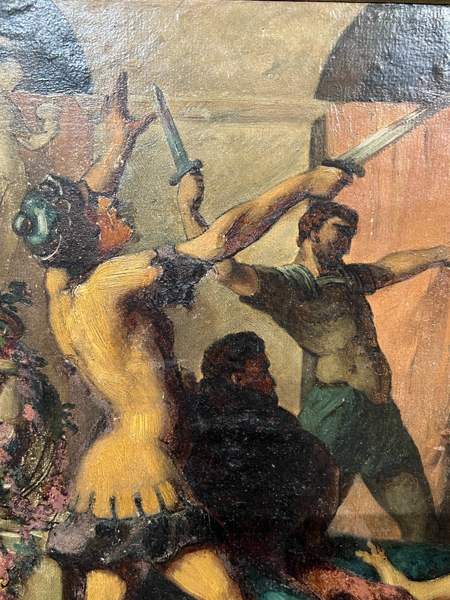 French School Circa 1860 - The Death Of Caligula-photo-3