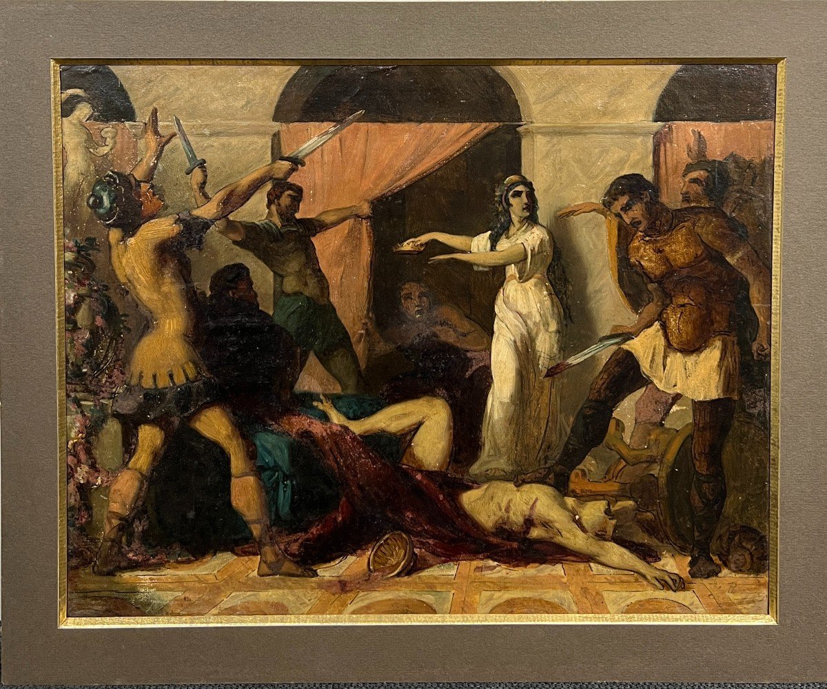 French School Circa 1860 - The Death Of Caligula