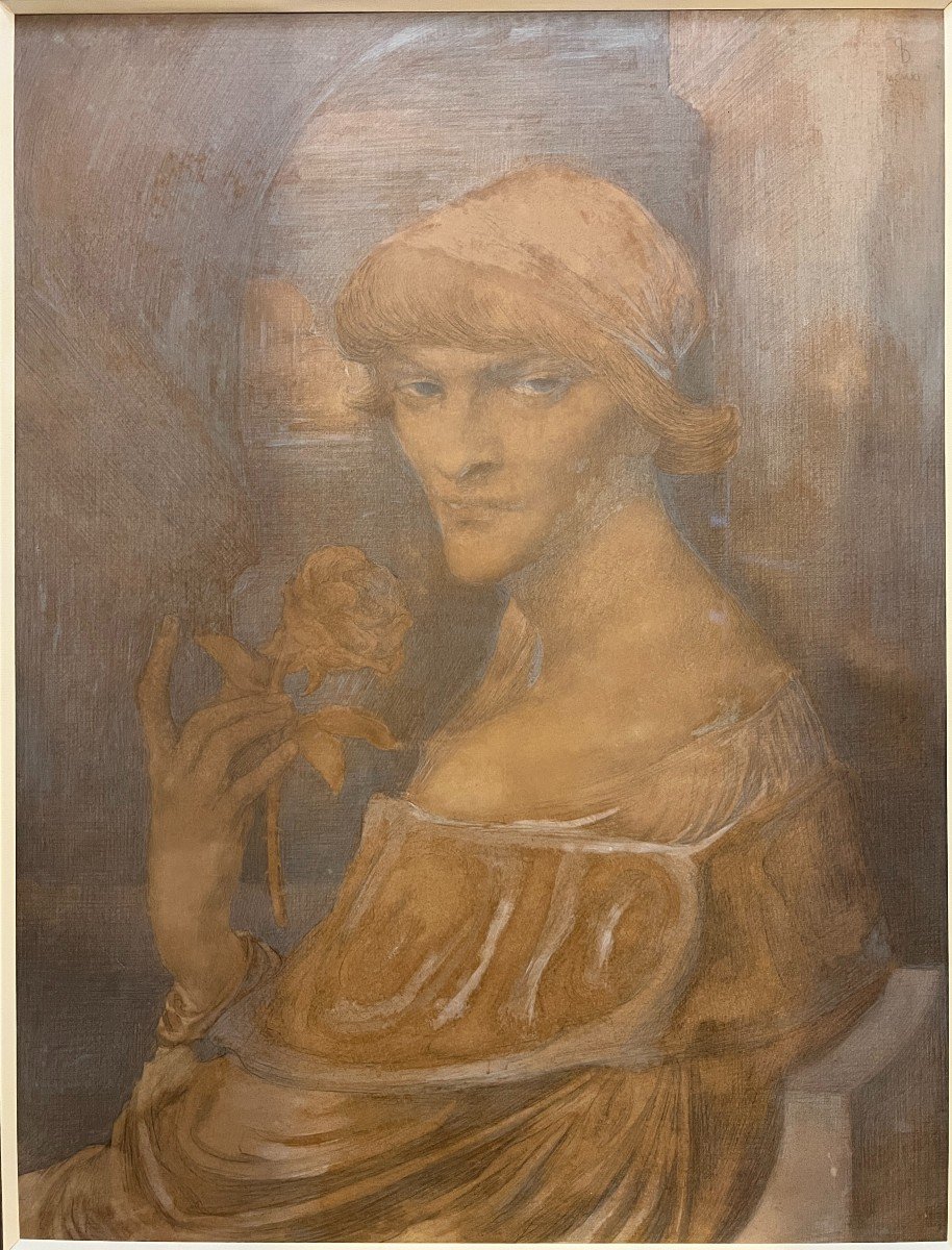 Leonard SARLUIS (1874-1949) -  Androgyne &agrave; La Rose, 1911-photo-2