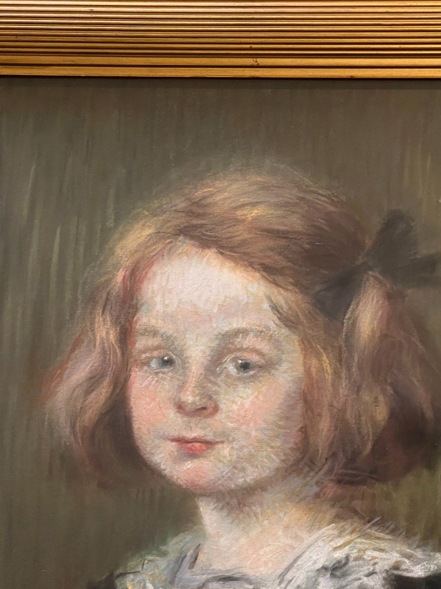 Jeanne Forain (1865-1954) - Portrait De Fillette, 1900-photo-2