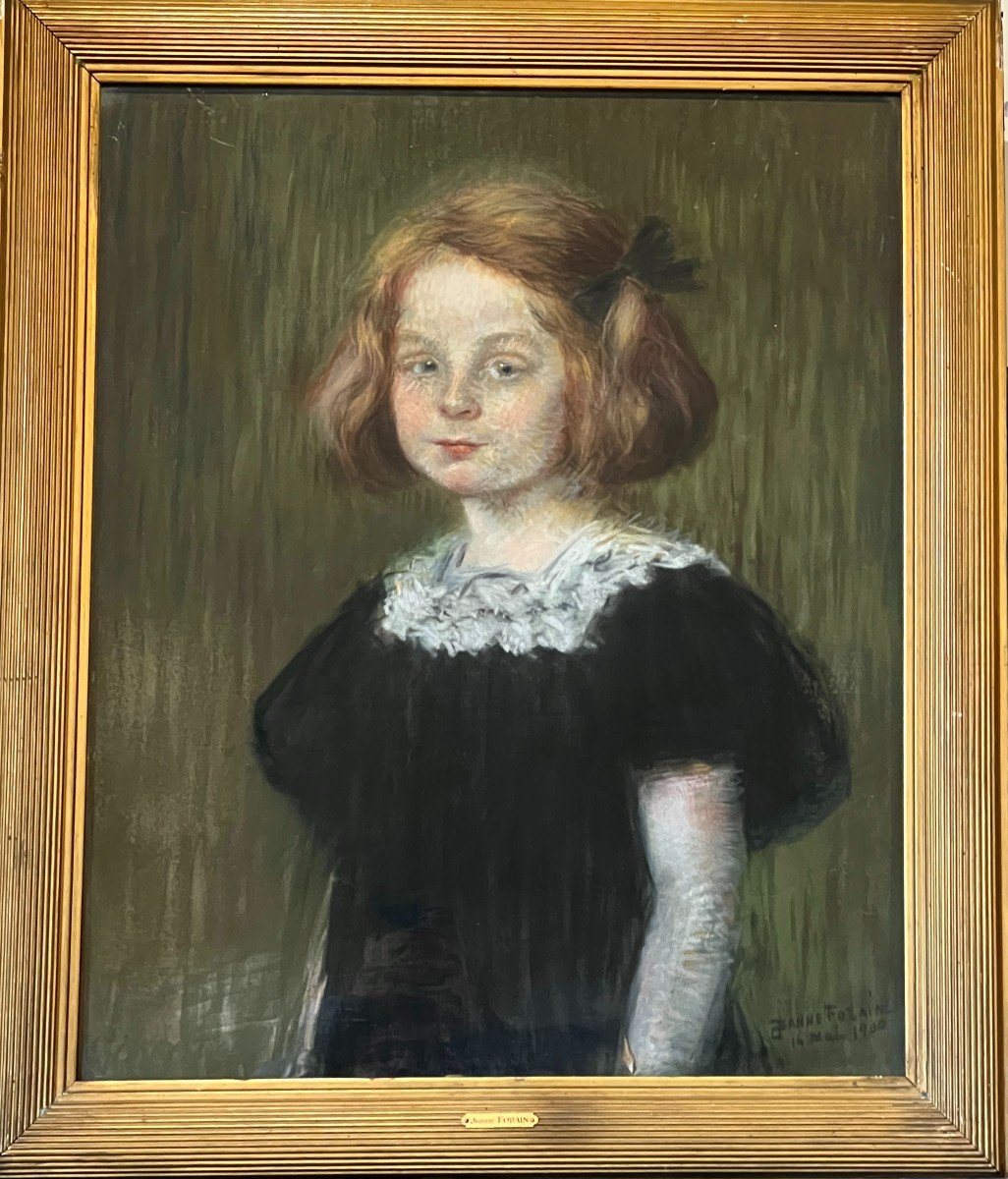 Jeanne Forain (1865-1954) - Portrait Of A Little Girl, 1900