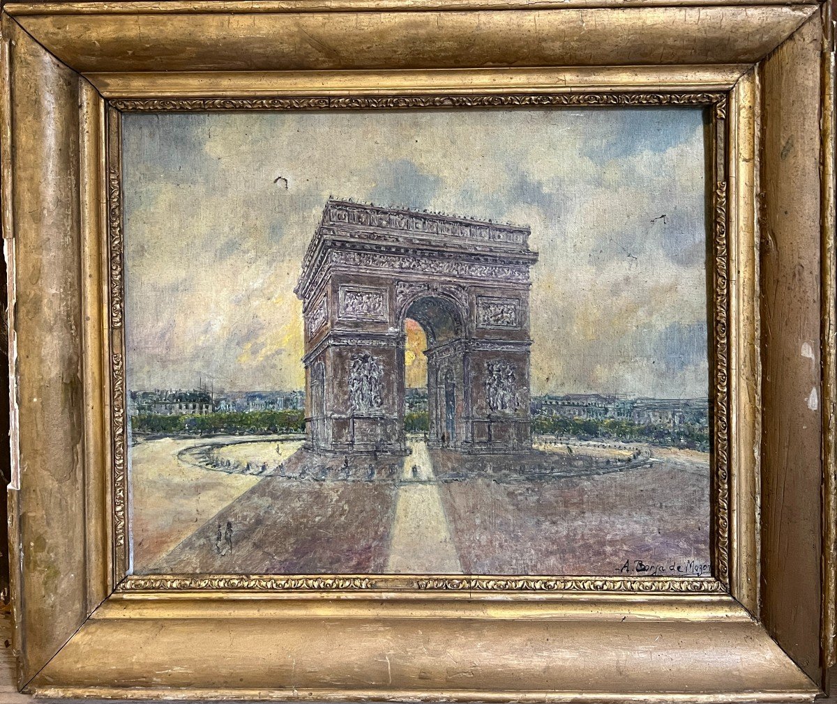 Antonio Borja De Mozota (1870-1965) - Paris, Place De l'Etoile, Arc De Triomphe, Circa 1910