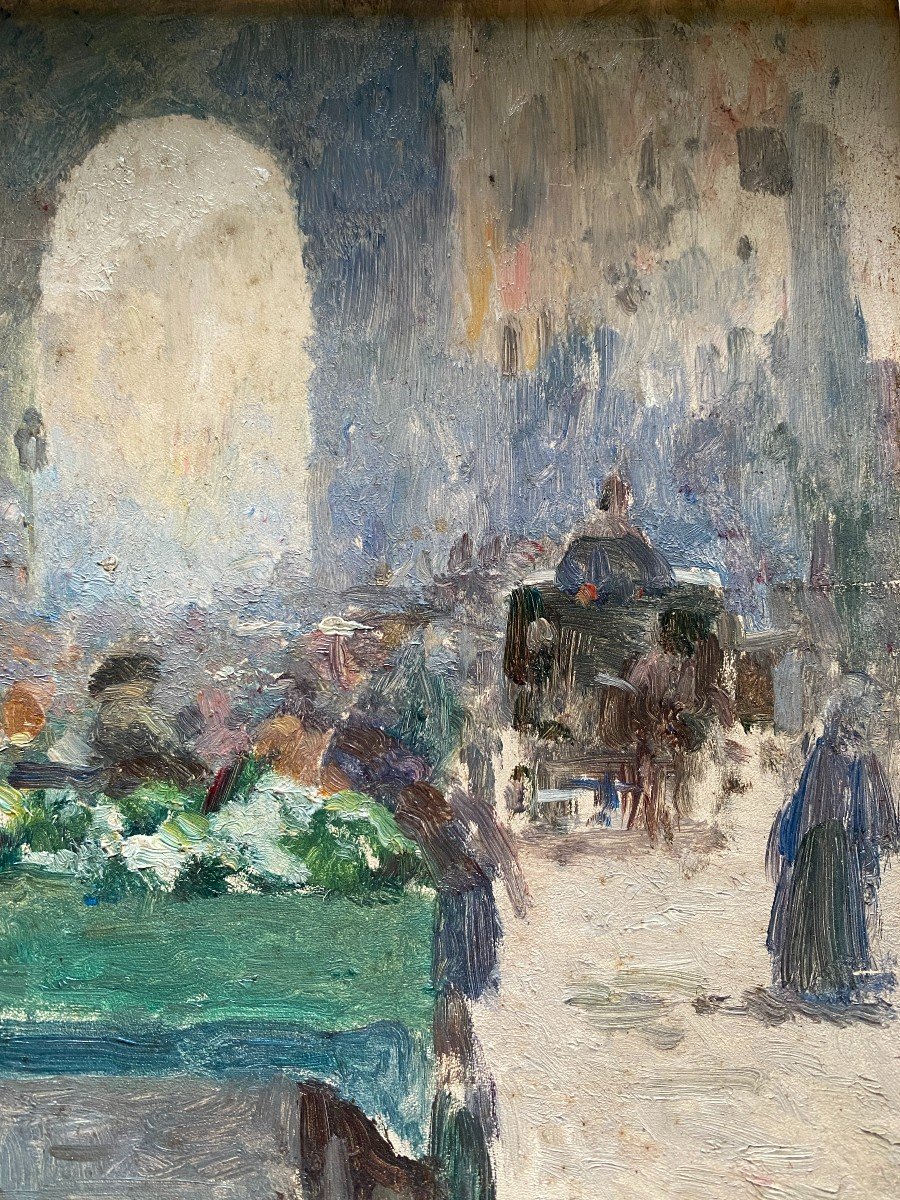 Jules Adler (1865-1952) - In The Faubourg Saint Denis (preparatory Study), 1895-photo-3