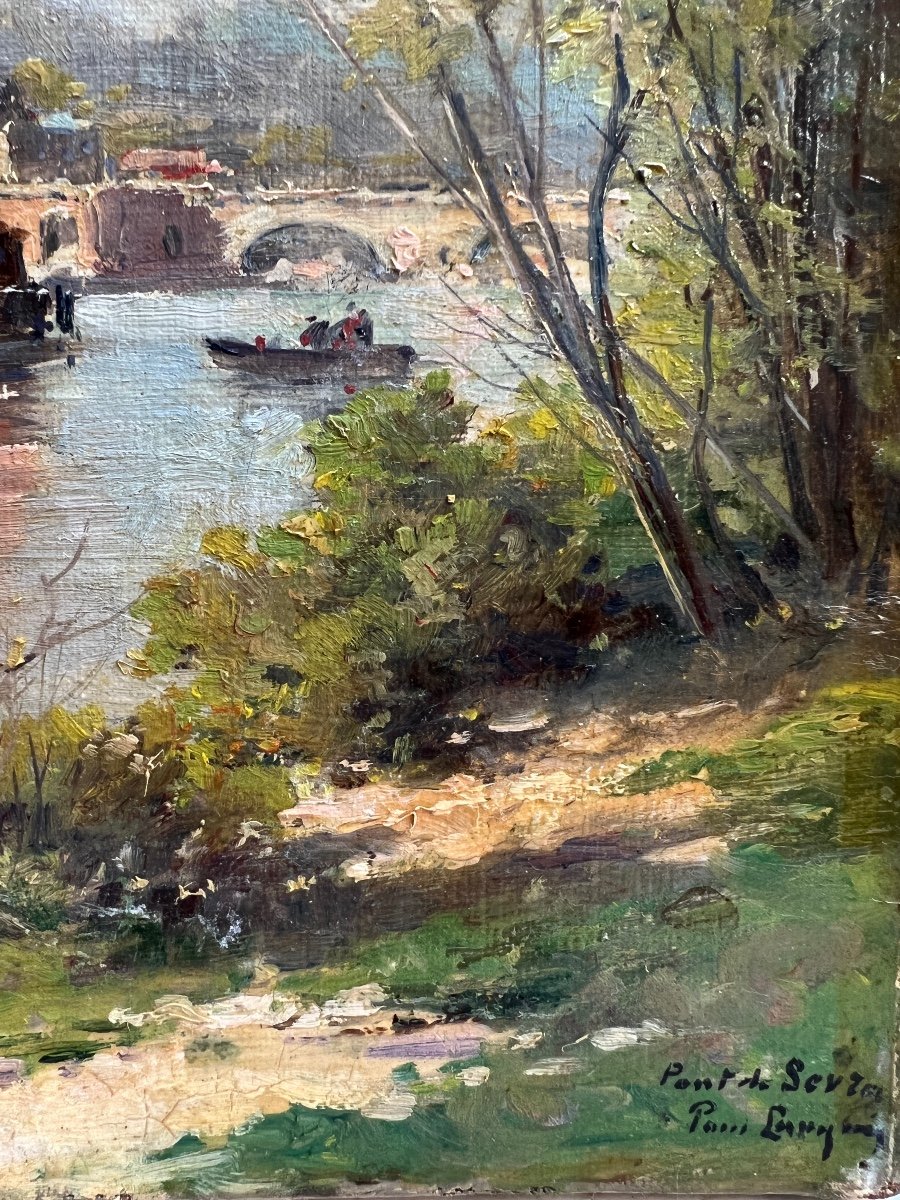 Paul Langlois (1858-1906) - Le Pont De Sèvres, Circa 1890-photo-3