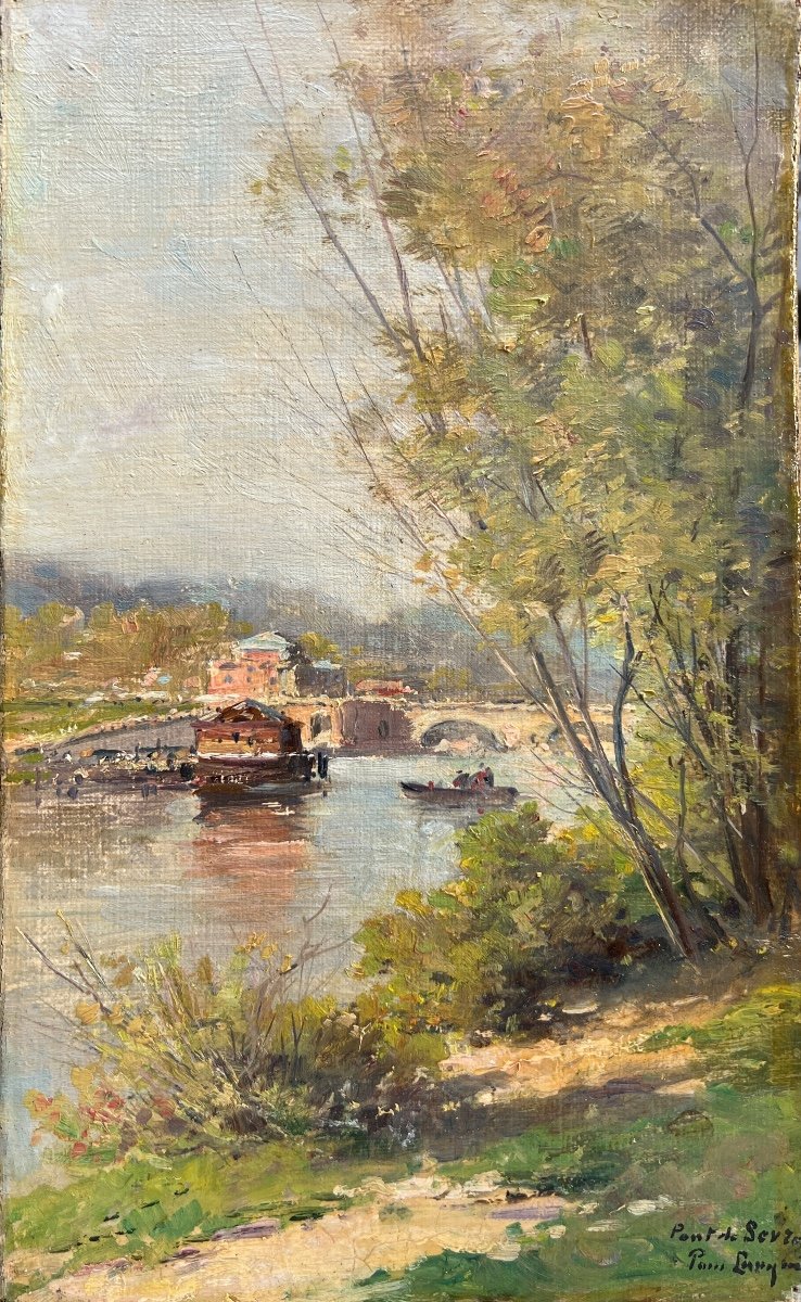 Paul Langlois (1858-1906) - Le Pont De Sèvres, Circa 1890