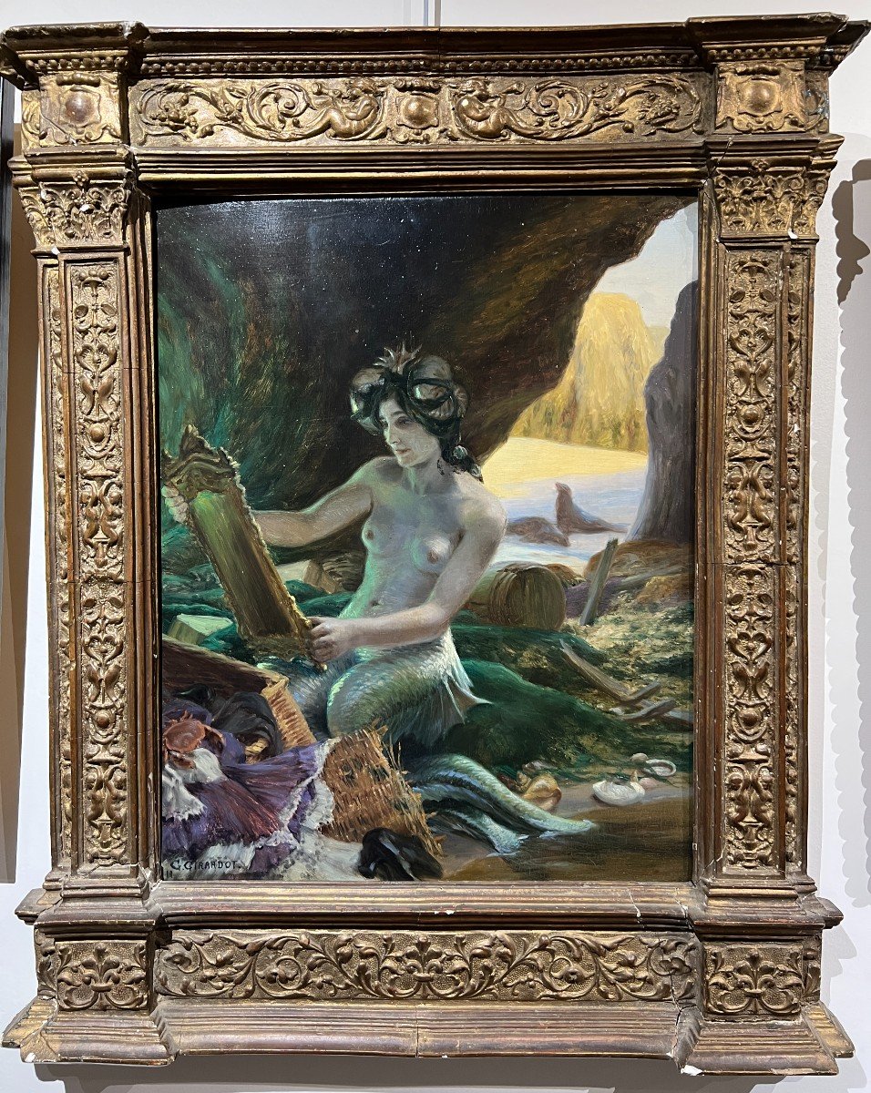 Georges Marie Girardot (1856-1914) - Mermaid In The Mirror, 1911