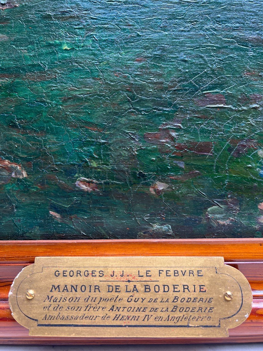 George Le Febvre (1861-1912) - Le Manoir De La Boderie, 1907 - Exposé Au Salon De 1907, Paris-photo-3