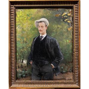 Louis Anet Sabatier (actif &agrave; La Fin Du 19&egrave;me Si&egrave;cle) - Portrait De Dandy, 1887