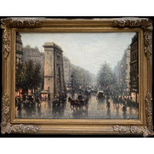 Joaquim Miro Argenter (1869-1914) - Paris, Porte Saint Denis, Circa 1900