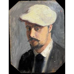 Ecole Française Impressionniste - Portrait d'Artiste, Circa 1890