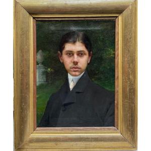 Charles Amable Lenoir (angoulins, 1860 - Paris, 1927) Proustian Portrait Of Dandy, Circa 1900