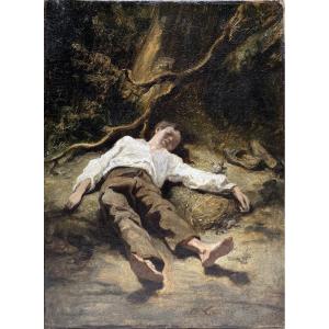 Nicolas-françois-octave Tassaert (1800–1874) - The Bird-finder, Before 1854