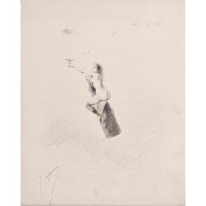 Joseph Apoux (1846-1910) - Le Vin !..., Circa 1885-1890