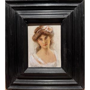 Albert Lynch (1860-1950) - Portrait de femme, circa 1900
