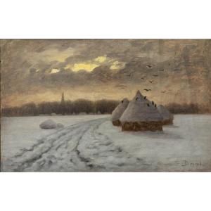 Edouard Victor Durand (active In The 19th Century) - The Flight Of The Crows, Circa 1890