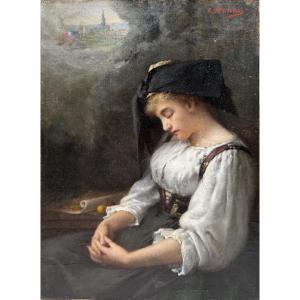 Emmanuel Benner (1836-1896) - Dreaming Of Alsace, Circa 1895