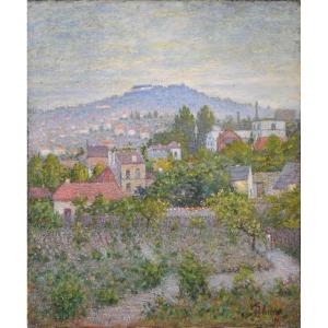 Honoré Auclair Gleizes (1855-1920) - Le Mont Valérien vu des hauteurs de Courbevoie, 1901