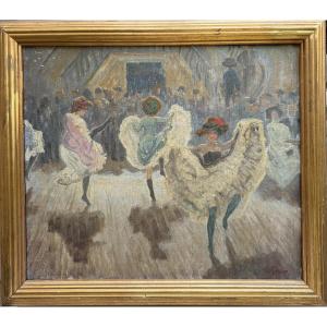 Johannes Wilhjelm (1868-1938) - The Tabarin Ball, 1909 - Danish Painter