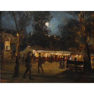 Nils Forsberg (riseberga, Sweden, 1842 - Helsingborg, 1934) Kermesse à Versailles, 1882