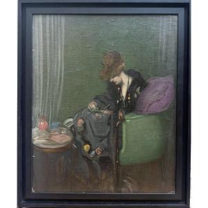 Ernest Tower Rosen (1877–1926) — American Artist — *the Sweet Hour*, Circa 1910, Oil On Canvas