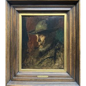 Louis-marie Désiré-lucas (1869–1949) — Brittany, The Fisherman, Portrait, Circa 1900