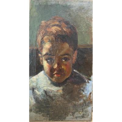 Edwin Ganz (1871-1957) - Portrait d'Enfant 