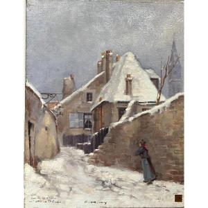 Georges-Emile Lambert-Fouras (xix-xx) Montmartre, La Rue Du Mont Cenis, 1872