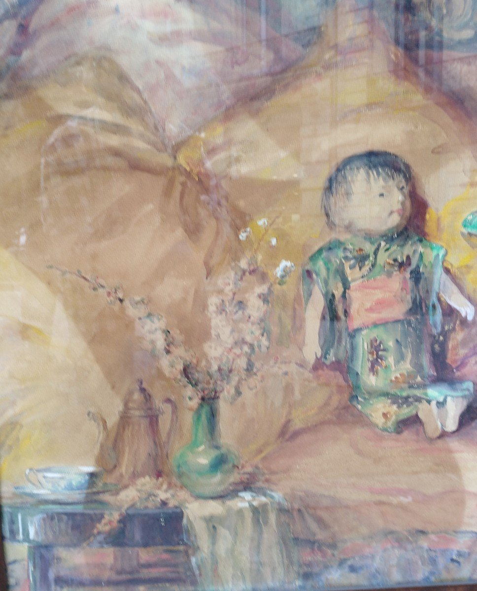 Aquarelle Francine Gaudrion  Poupées Chinoises-photo-4
