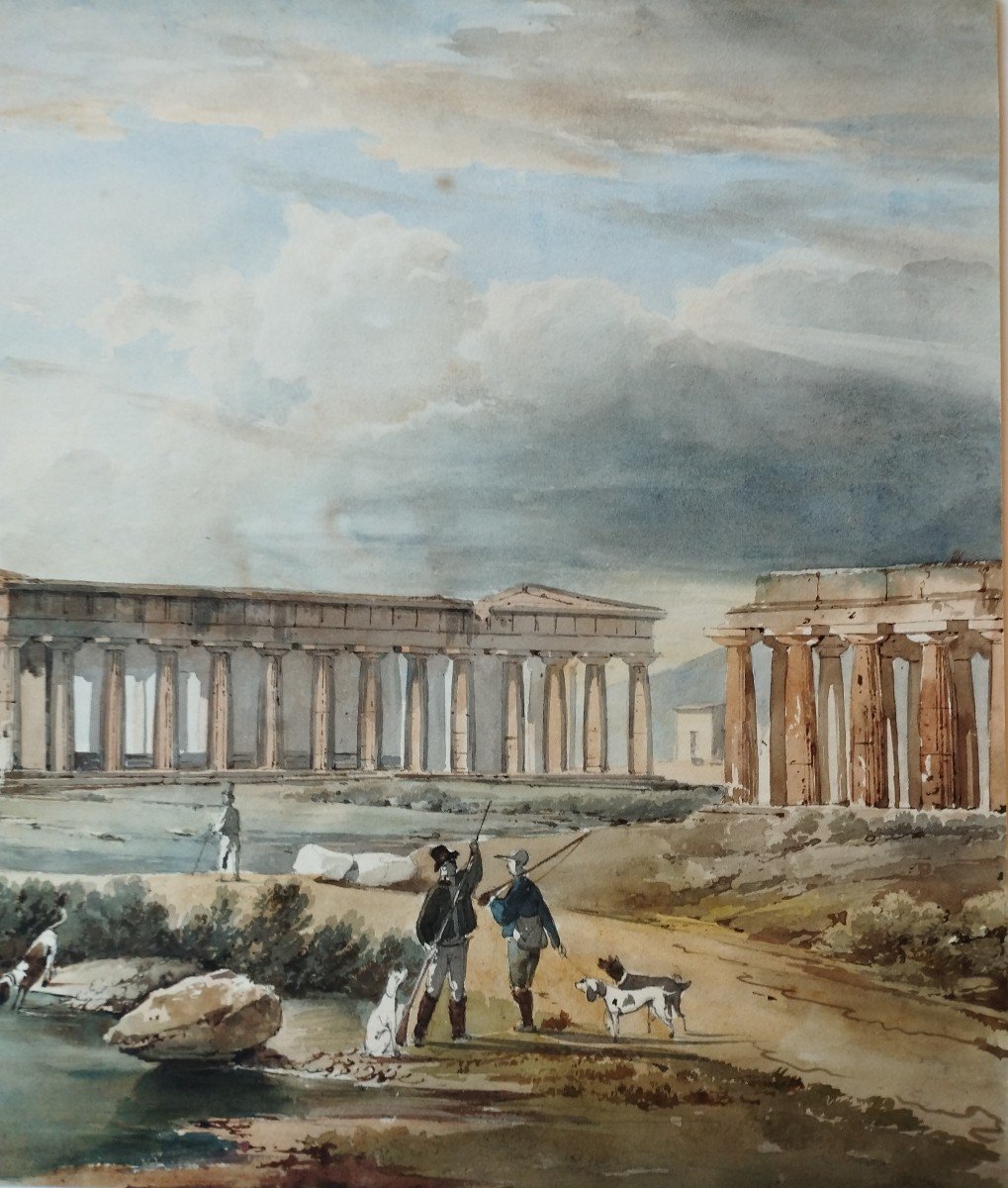 Giacinto Gigante Aquarelle Paestum-photo-2